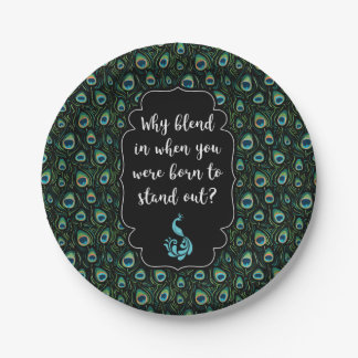 Peacock Paper Plate