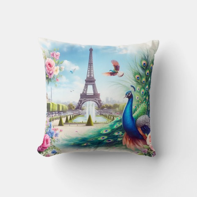 peacock paris cushion (Front)