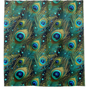 Peacock Passion Throw Pillow Shower Curtain