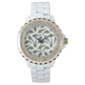 Peacock Pattern Print Watch