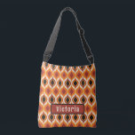Peacock Pattern Terracotta Crossbody Bag<br><div class="desc">Peacock Pattern Terracotta Crossbody Bag,  you can personalise the name.</div>