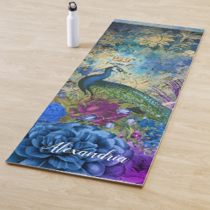 Peacock Peacocks Birds Name Pilates Yoga Mat