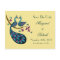 Peacock-Peahen Save the Date Postcard, straw