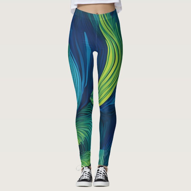 Peacock Petals Leggings (Front)