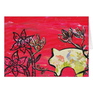 Peacock Pig Cards