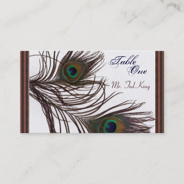 Peacock Placecards (Front)