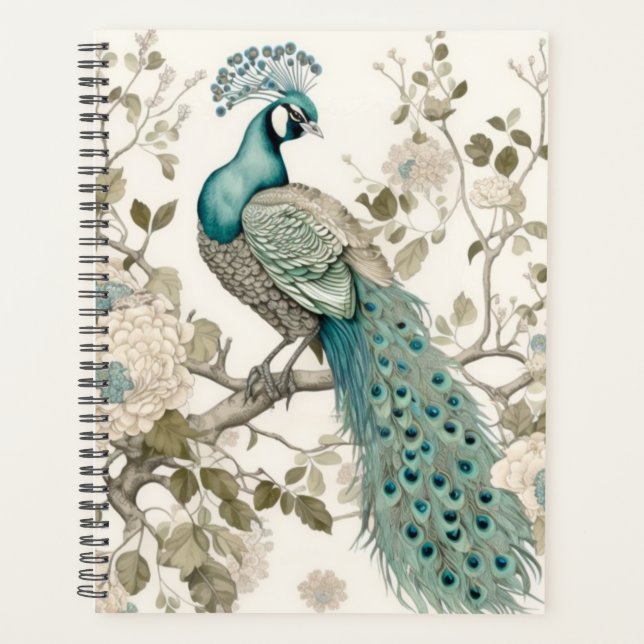 Peacock Planner, Peacock Calendar Planner (Front)
