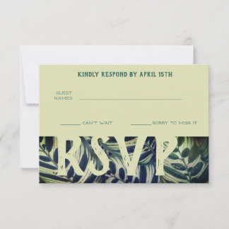 Peacock Plant Conservatory RSVP Cards