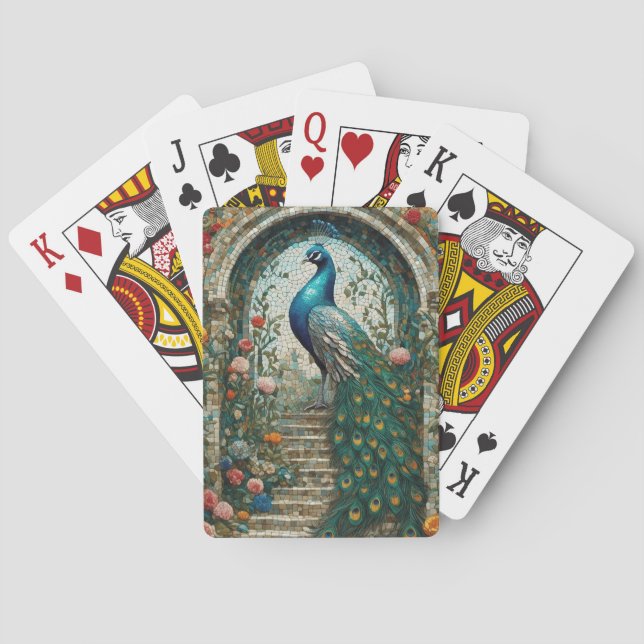 Peacock  playing cards (Back)
