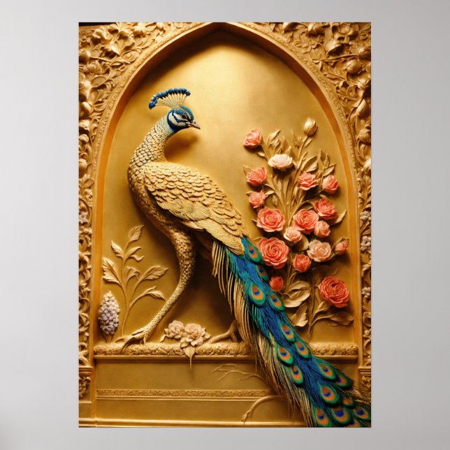 Peacock Plumage - A Burst of Colour for Your Home Poster (Front)