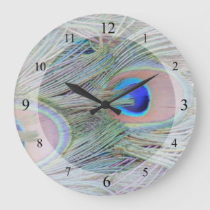 Peacock Plumage Clock