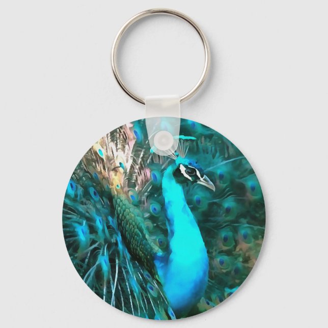 Peacock Plumage Key Ring (Front)