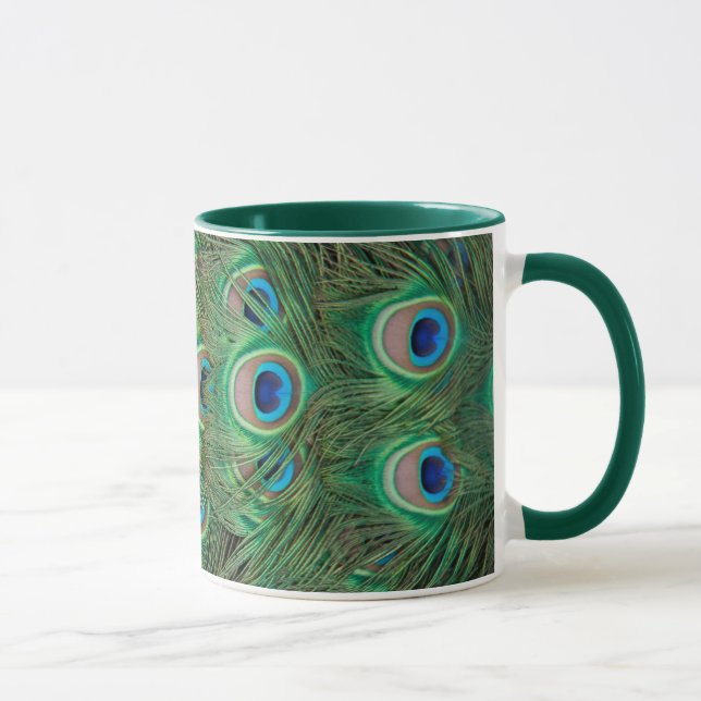 peacock plumage mug (Right)