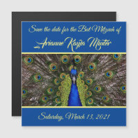 Peacock Plume Save the Date Magnetic Card