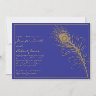 Peacock Plume Wedding Invitation
