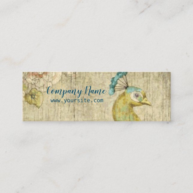 Peacock - Price Tag, Business Card (Front)
