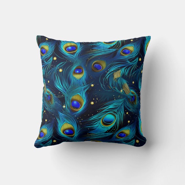Peacock Pride Cushion (Back)