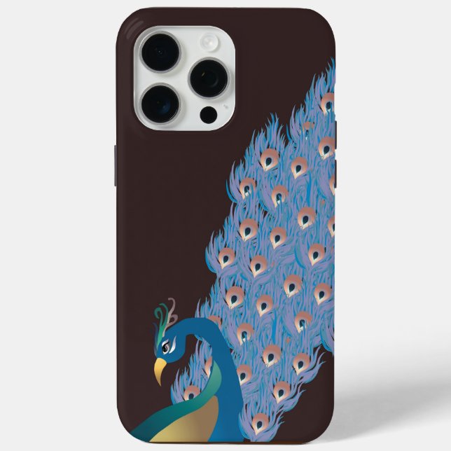 Peacock printed iphone case (Back)