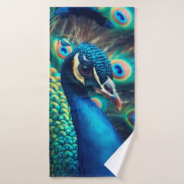 Peacock Profile Bath Towel Set (Bath Towel)
