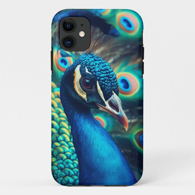 Peacock Profile Case-Mate iPhone Case (Back)