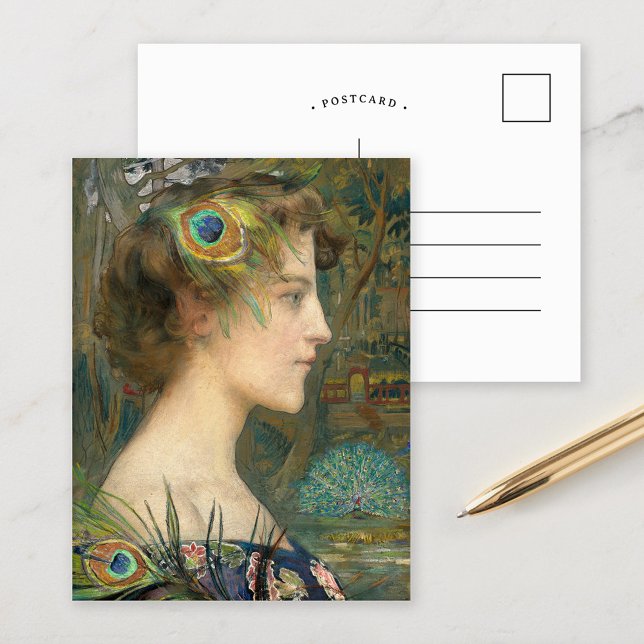 Peacock Profile | Edgard Maxence Postcard (Creator Uploaded)
