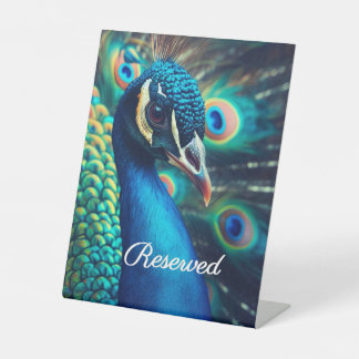 Peacock Profile Pedestal Sign