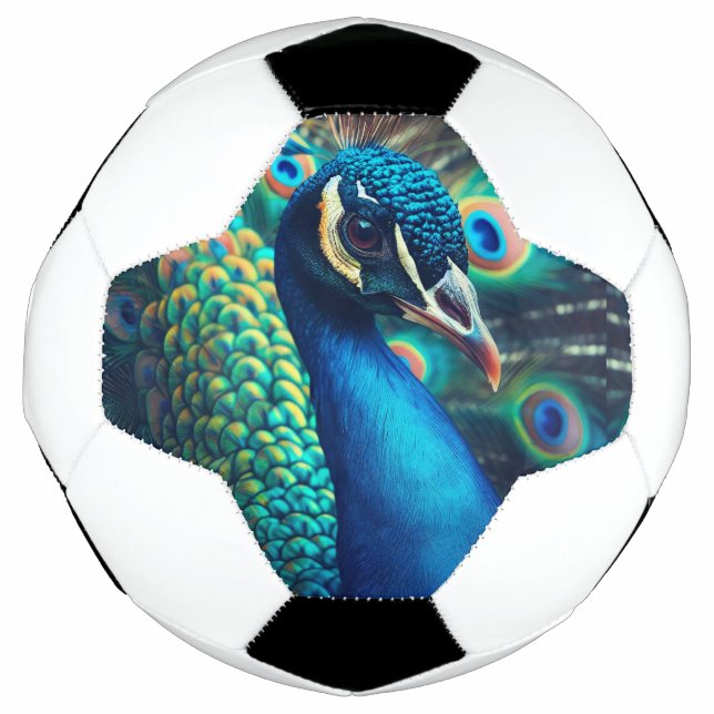 Peacock Profile Soccer Ball (Front)