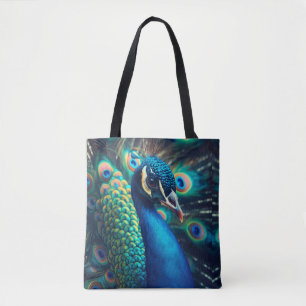 Peacock Profile Tote Bag