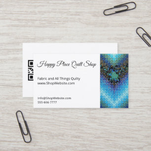 Peacock Quilt Fully Customisable Biz Cards