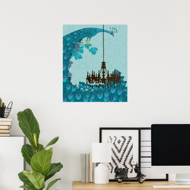 Peacock Roaring 20's Wedding Poster (Home Office)