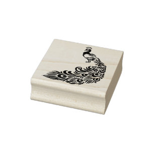 Peacock Rubber Stamp