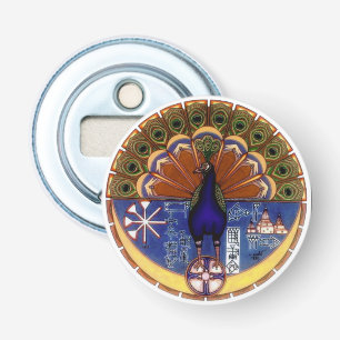 peacock Sample magnet  Bottle Opener