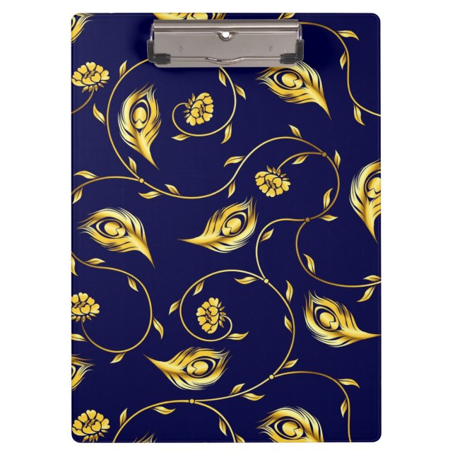 Peacock Sari Pattern Clipboard (Front)