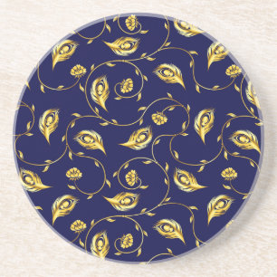 Peacock Sari Pattern Coaster