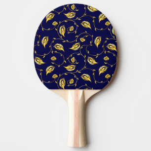 Peacock Sari Pattern Ping Pong Paddle