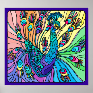 Peacock Shows Its Feathers: Poster