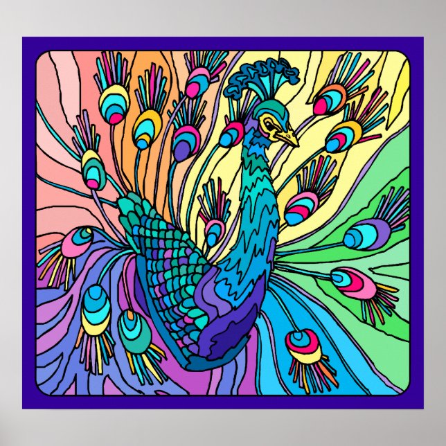 Peacock Shows Its Feathers: Poster (Front)