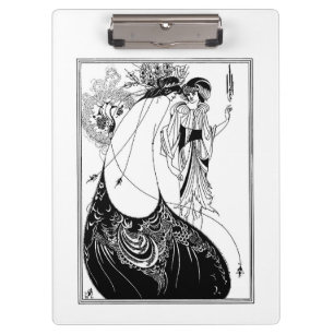 Peacock Skirt Beardsley Art Nouveau Clipboard