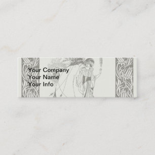 Peacock Skirt Beardsley Art Nouveau Mini Business Card