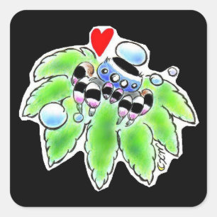 Peacock Spider Square Sticker