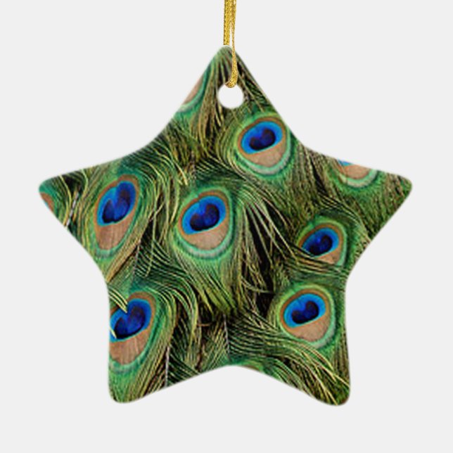 Peacock Star Ornament (Back)