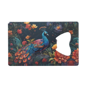 Peacock Stars orange gold Floral