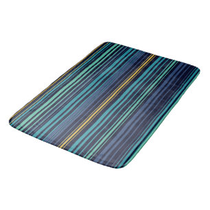 Peacock Stripes Bath Mat