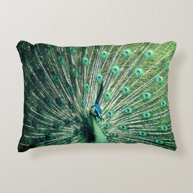 Peacock Strut  Decorative Cushion (Front)