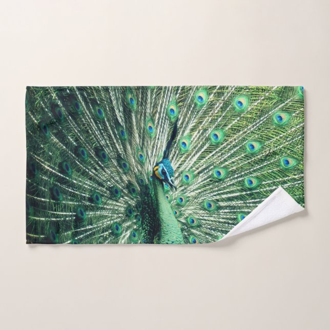 Peacock Strut  Hand Towel (Hand Towel)