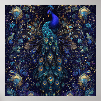 peacock style foil prints