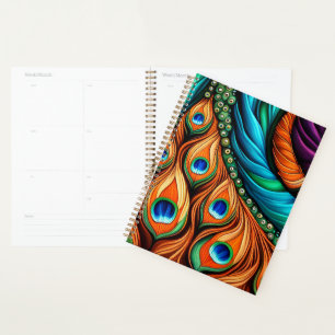 Peacock Swirl Planner