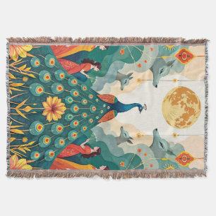 Peacock Symbol Blanket – Middle Eastern Yazidi