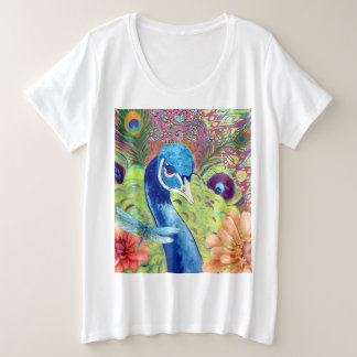 Peacock T-Shirt Plus Size T-Shirt