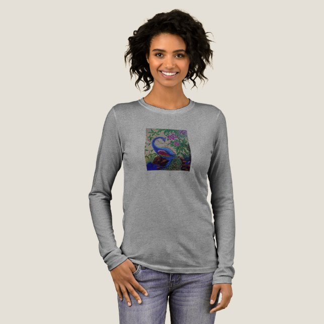 Peacock T-SHIRT Tri-Blend Shirt (Full Front)